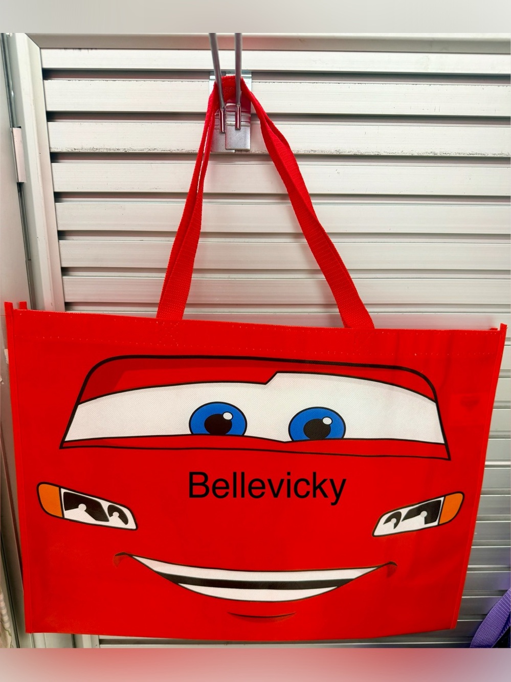 Disney Red Lightning McQueen Graphic Reusable Plastic Bag Halloween 🎃 Large